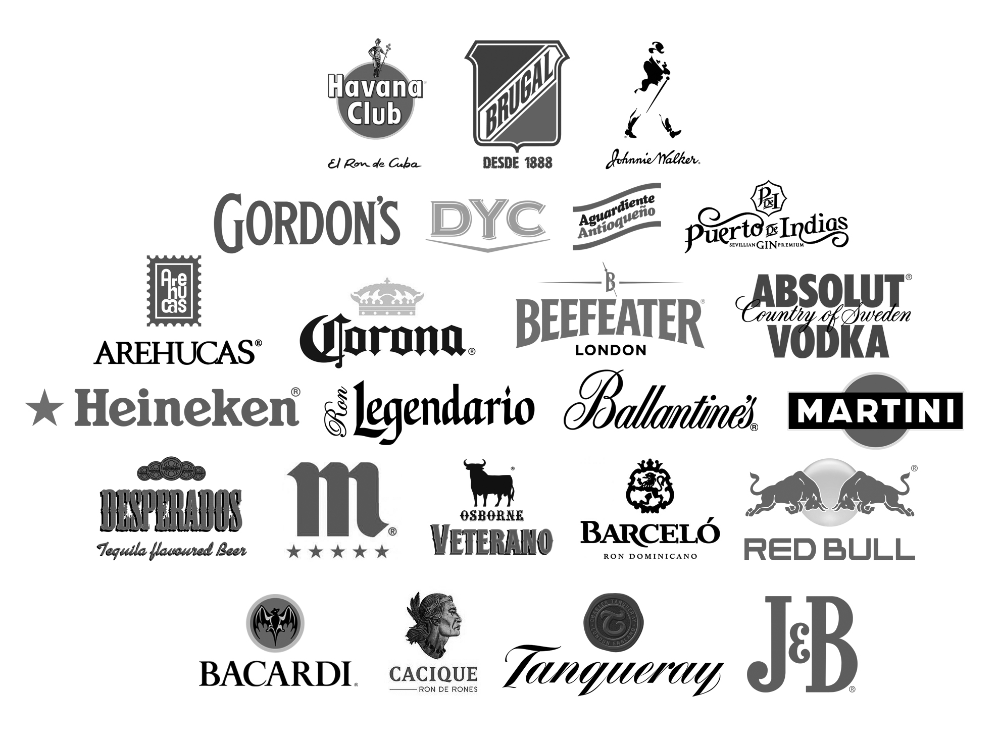 imagen marcas bebidas B/N